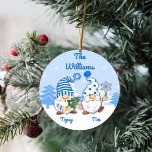 Personalized Family of Two Christmas Ornament: Keepsake Gift