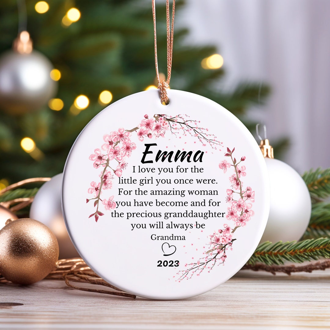 Personalized Granddaughter Ornament, Gift From Grandma, Granddaughter