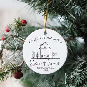 First Christmas in our New Home 2024, Personalized New Home Ornament, New Home Christmas Ornament, Wreath New House Ornament, Christmas Gift