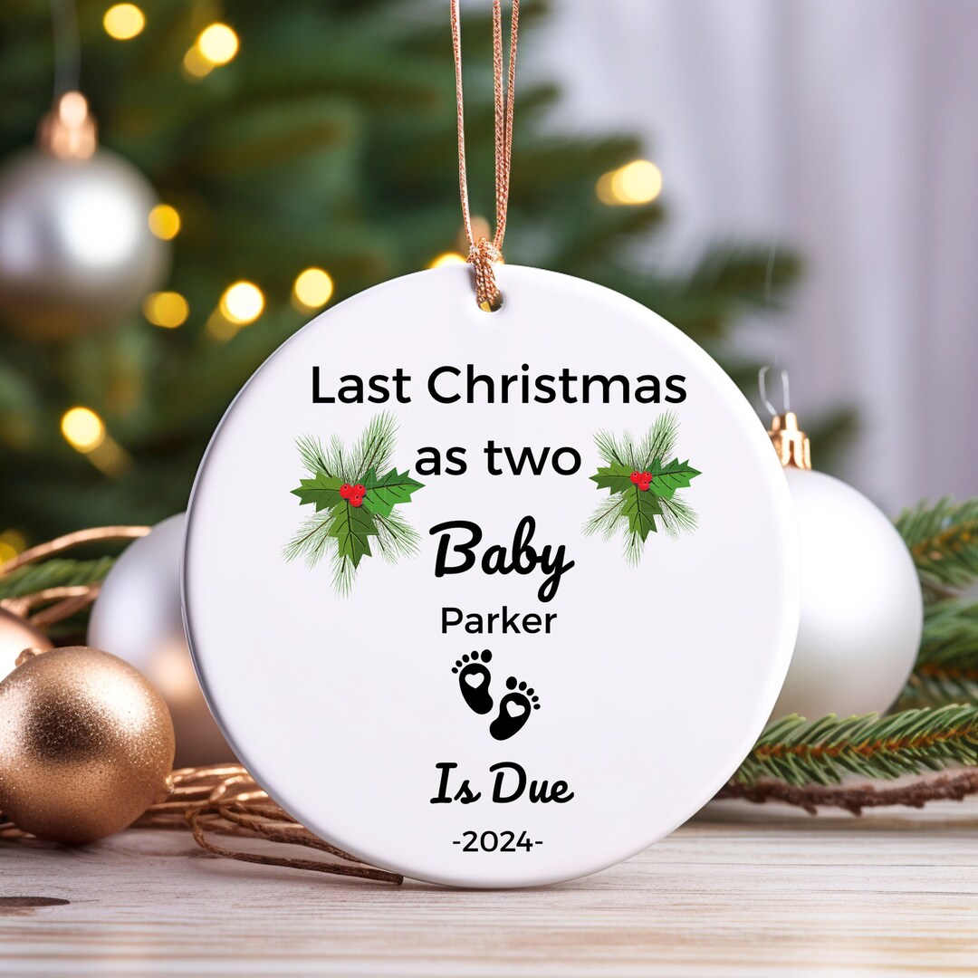 Personalized Baby Ornament 2024, Baby Arriving Ornament 2024, Birth