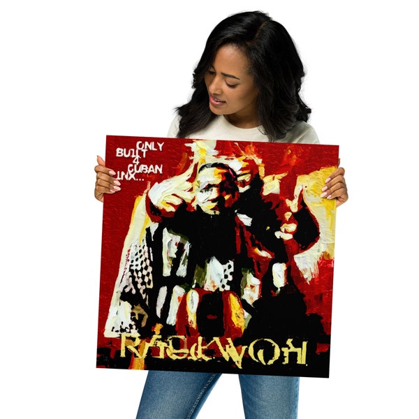 Raekwon « Only Built 4 Cuban Linx » Couverture de l’album art mural | Artiste musical Art mural créatif | Designs décoratifs pour les espaces intérieurs | Maison