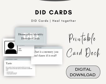 Dissociative Identity Disorder Card Deck for Systems