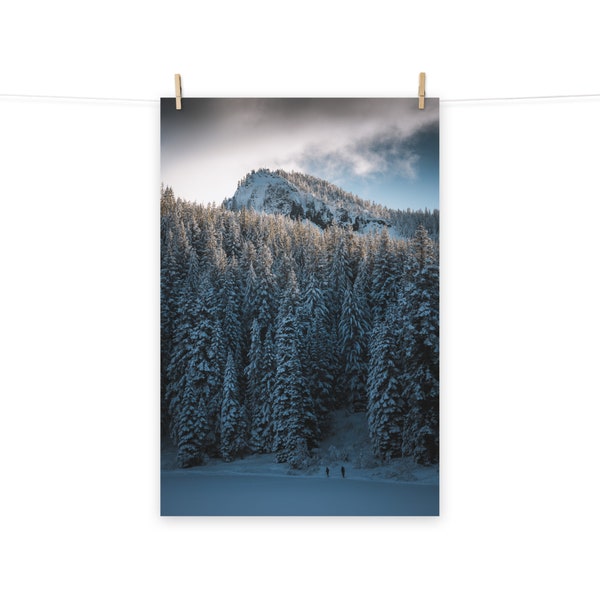 Winter Cascade mountains | Photo paper poster | Wall Art Decor | Unframed Prints | Landscape Photography | Multiple Sizes