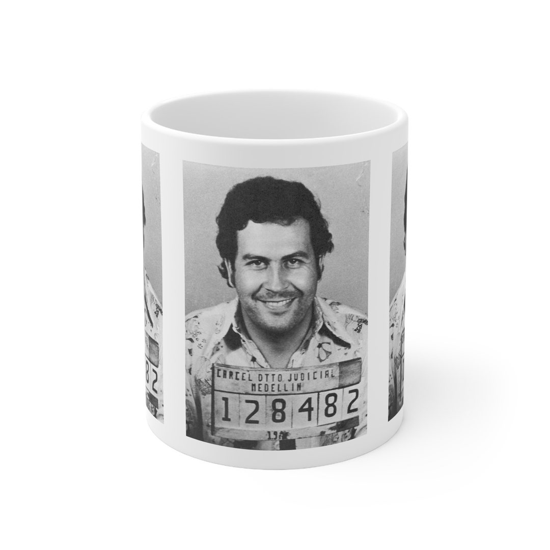 T-shirt Homme Pablo Escobar Mug Shot - 100% Coton Lourd Gildan - Taille Regular