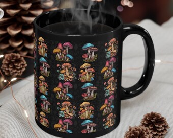 Mushroom Cottagecore Mug Plant Magic Mushroom Moon Mug Mystical Cottagecore Friend Gift for Plant Lover Vintage Mushroom Gift for Colleague