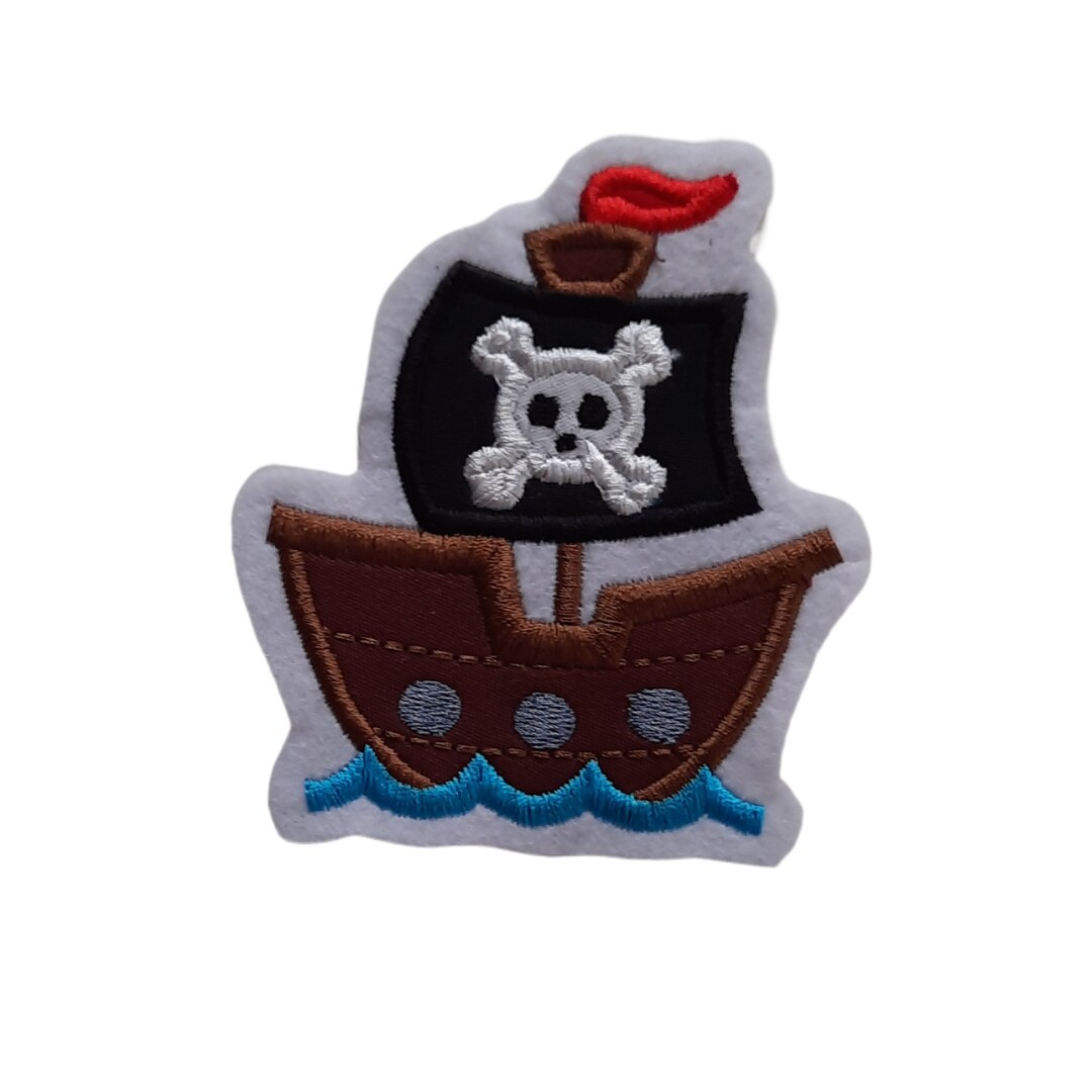 Pirate Ship Patch, Appliqué, Iron-on Image - Etsy
