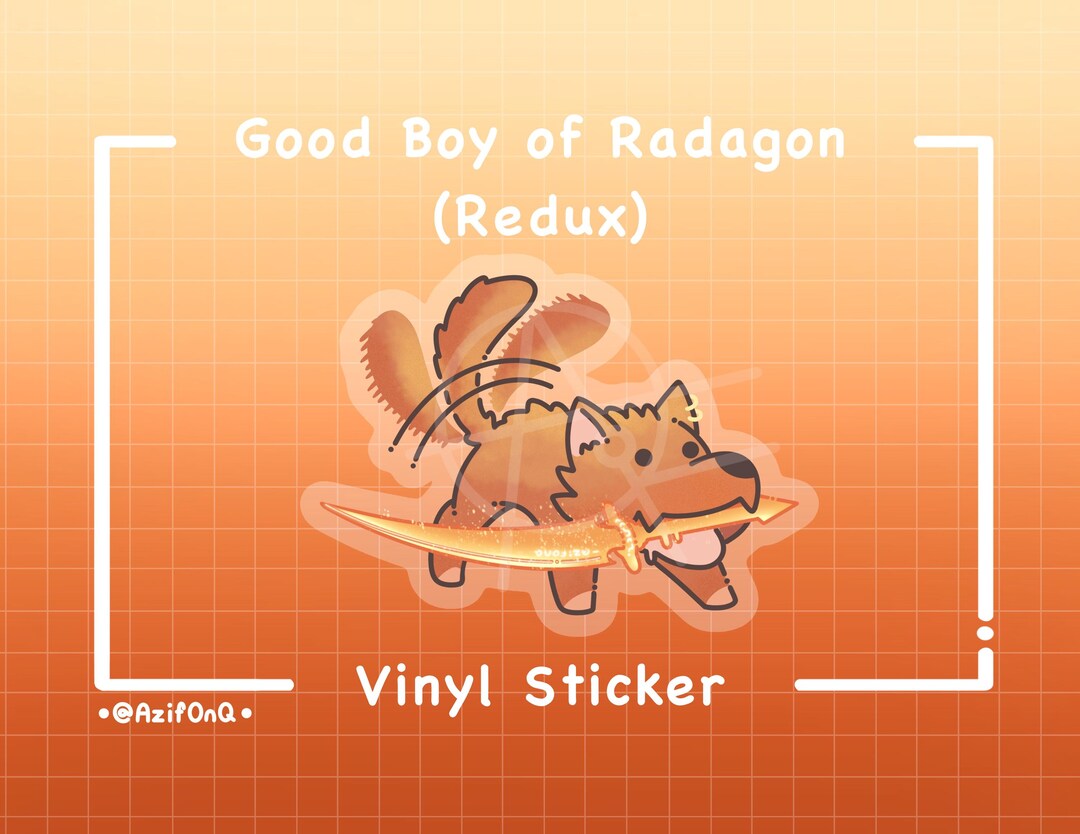 Elden Ring: Good Boy of Radagon (redux) Transparent Sticker - Etsy