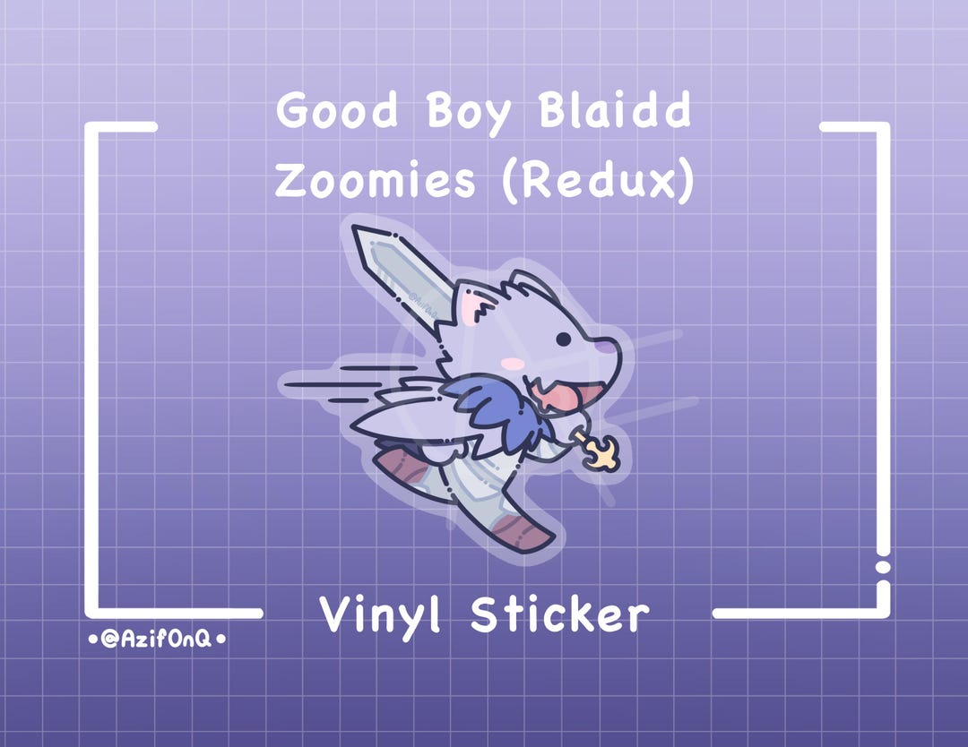 Elden Ring: Good Boy Blaidd Zoomies redux Transparent Sticker - Etsy