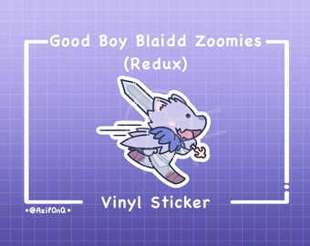 Elden Ring: Good Boy Blaidd Zoomies (Redux) Vinyl Sticker
