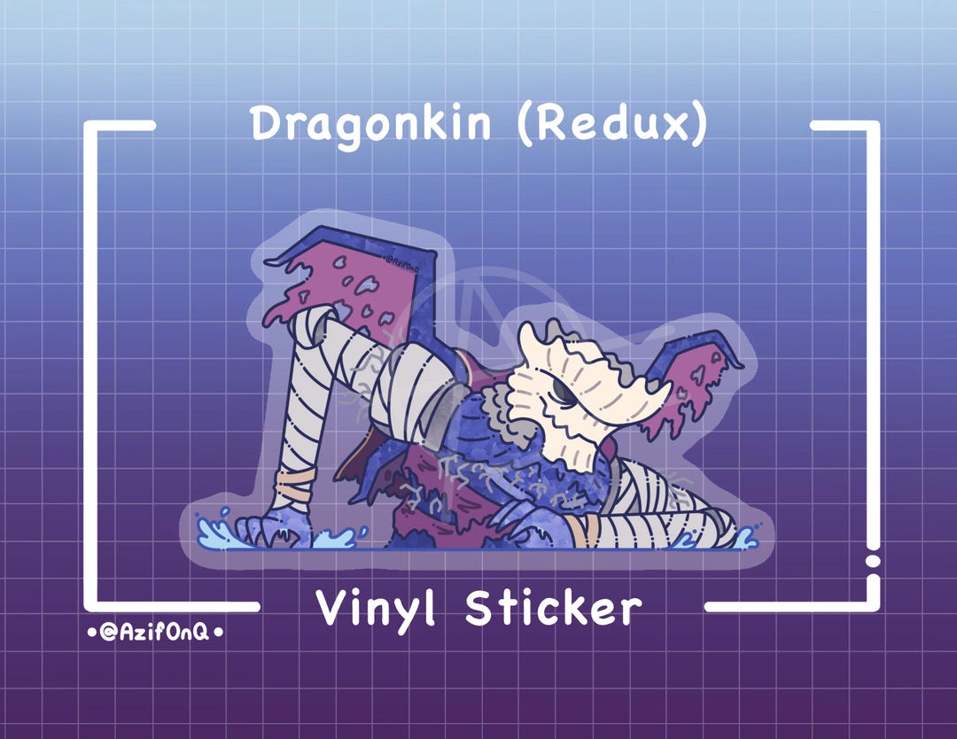 Elden Ring: Dragonkin redux Transparent Sticker - Etsy