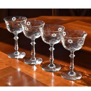 Rock Sharpe Marlene Champagne/Tall Sherbet Glasses  Set of 4  Discontinued