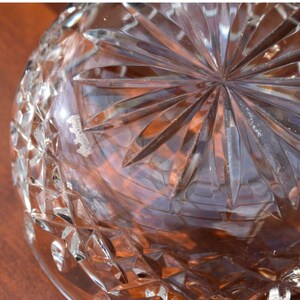 Waterford Discontinued Crystal Carlow Pattern Bowl Hand-Cut, 5" Diameter bild 4