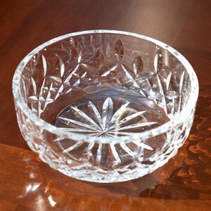 Waterford Discontinued Crystal Carlow Pattern Bowl Hand-Cut, 5" Diameter bild 2