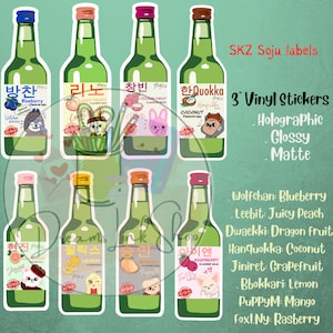 SKZOO Soju Labels Stickers