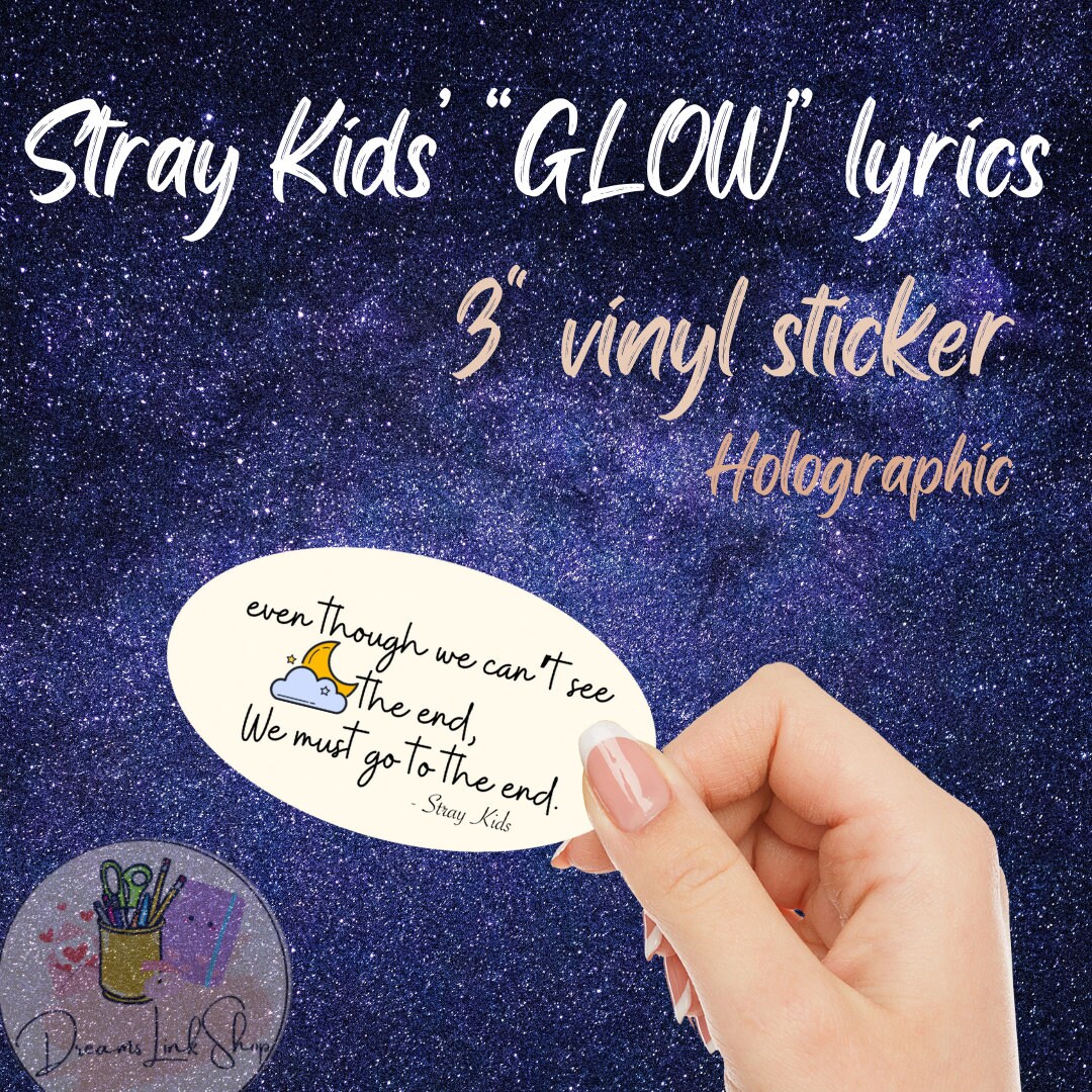 Stray Kids Glow Lyric Sticker Etsy