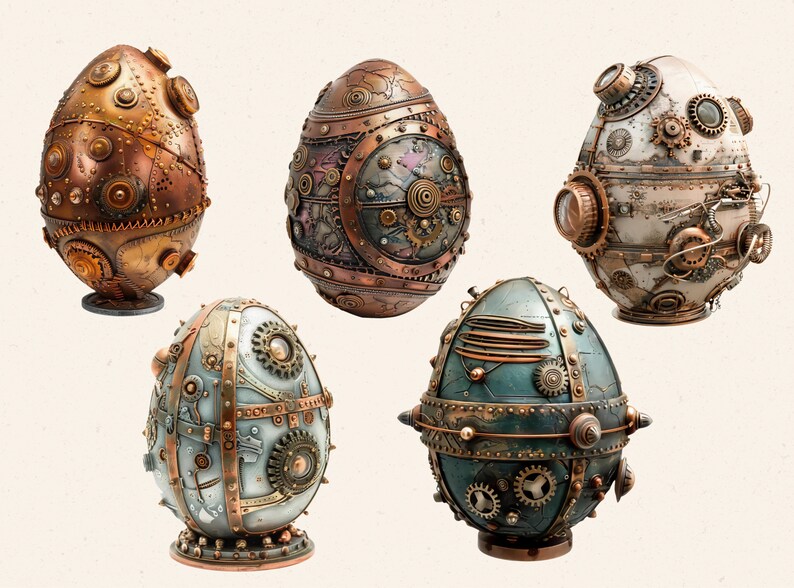 Steampunk Easter Eggs Clipart, Steampunk Egg Clipart, Egg Png ...