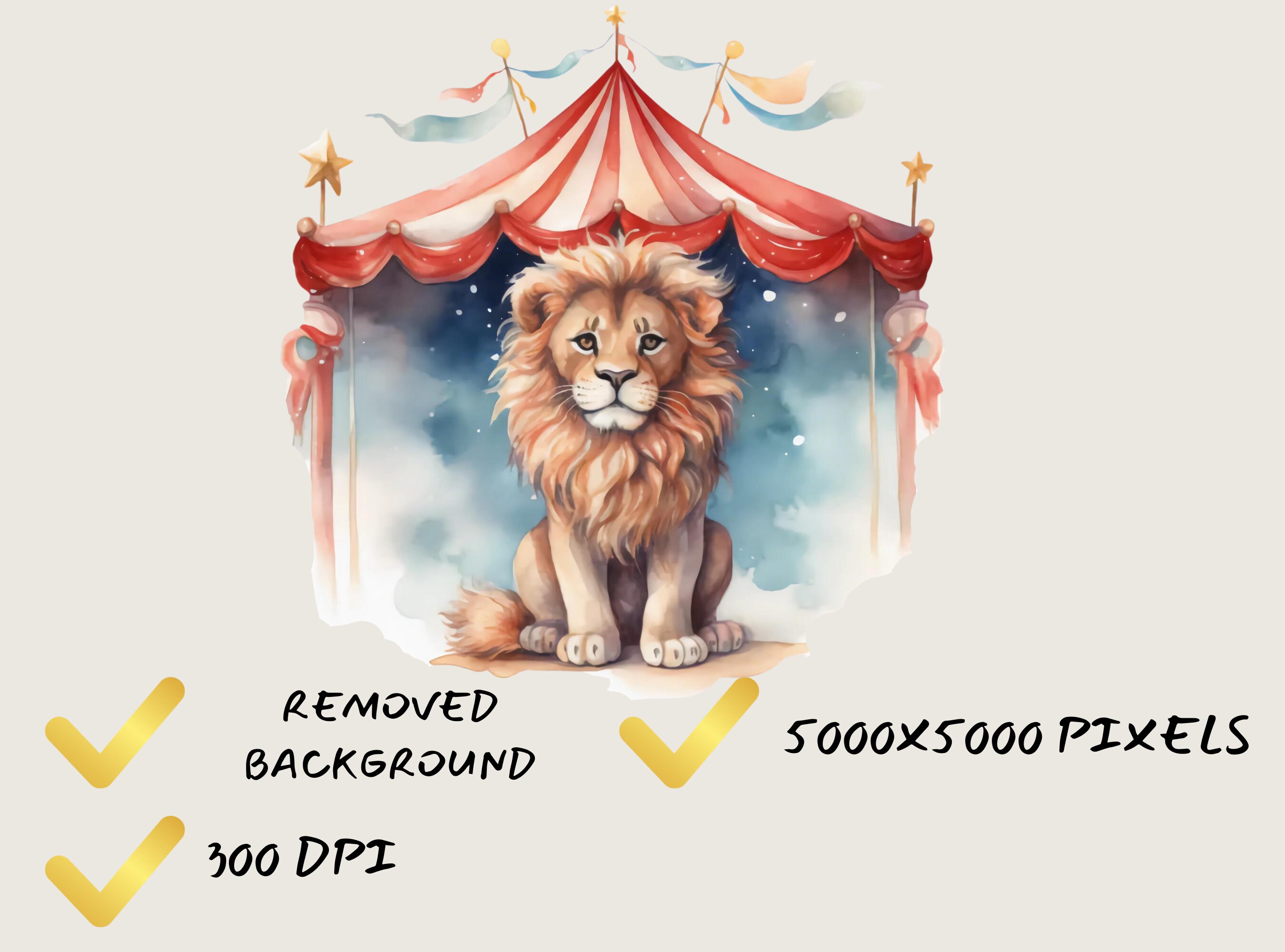 Circus Tent Clipart, Circus Animals Clipart, Circus Watercolor Clipart ...