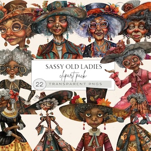 Funny Old Lady Png, Funny Old Lady Clipart, Gigi Era Png, Gigi Sweatshirt Png, Funny Old Ladies Clipart,Old Victorian Ladies,Surreal Clipart