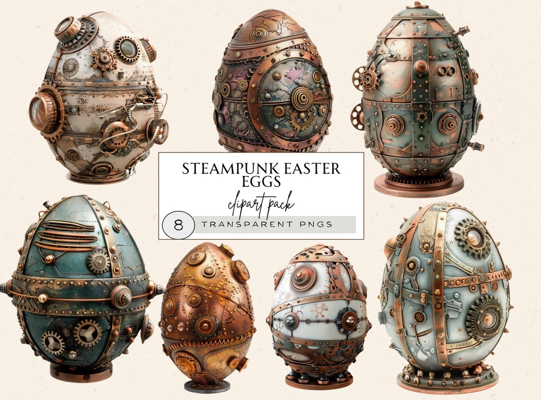 Steampunk Easter Eggs Clipart, Steampunk Egg Clipart, Egg Png ...