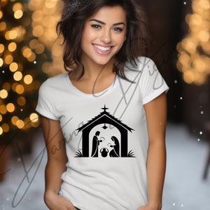 Célébrez Noël avec des motifs simples, Bethléem, naissance de Jésus-Christ, Sainte Marie, png, imprimez votre image, 300 dpi, Joyeux Noël, cadeau