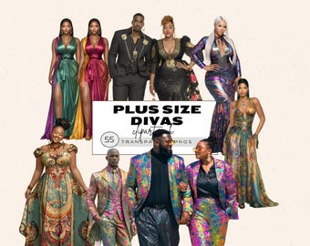 Plus size African American vrouw clipart, Black Girl clipart unieke, elegante Black Girl clipart, planner meisje clipart, African American Couple