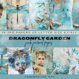 Dragonfly Junk Journal Kit, Dragonfly Junk Journal Papers, Dragonfly Junk Journal Printable Kit, Dragonfly Junk Journal, Dragonfly Girl Png