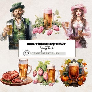 Festive Oktoberfest png bundle, Oktoberfest clipart, DIGITAL PRODUCT, beer fest clipart, instatnt download, German clipart, png Octoberfest