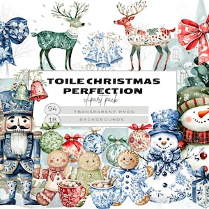 Weihnachten Toile Clipart, Toile De Jouy Snoman Clipart, Vintage Weihnachten, Französische Toile De Jouy Weihnachtskarten, Chinoiserie Weihnachten Png