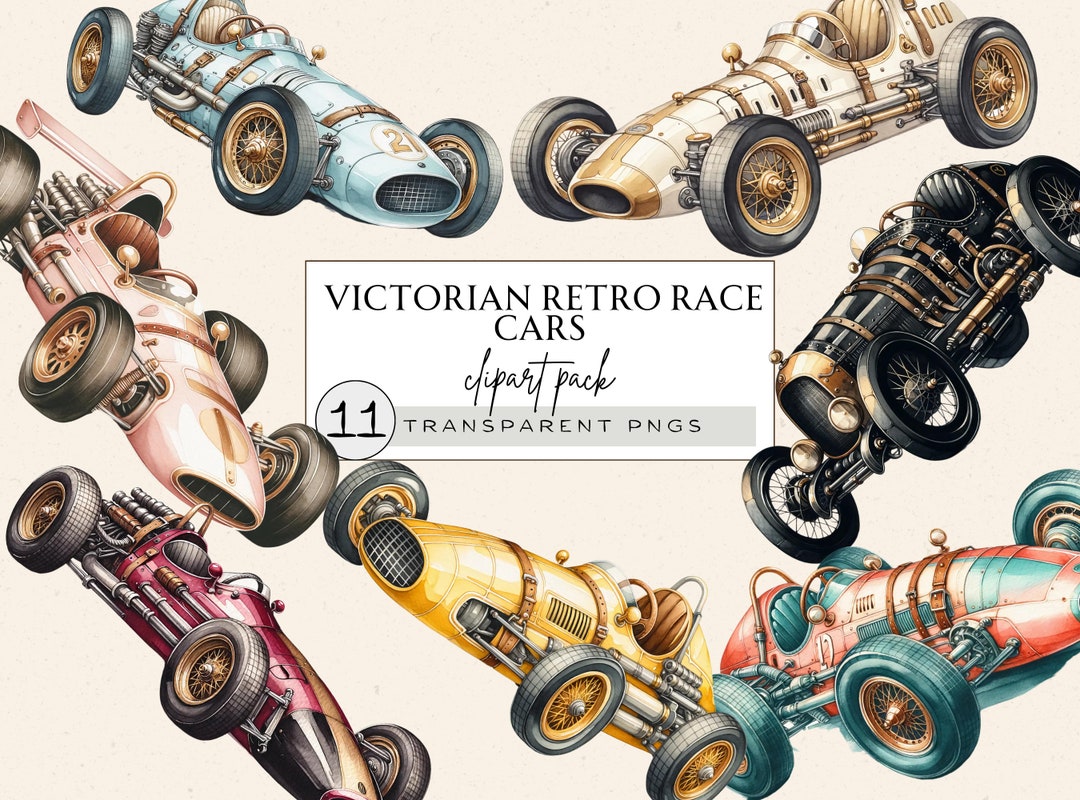 Victorian Racing Objectors Race Car Birthday Clipart, Victorian Retro Car Png, Race Car Png ...