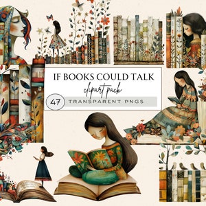 Book Border Clipart, Clipart Of Bookshelf, Booklover Clipart, Surreal Clipart, Bookshelf Png, Floral Books Clipart Shirt, Book Of Life