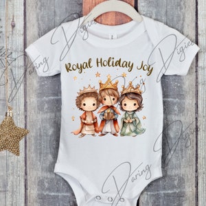 Clipart crèche de Noël mignon, aquarelle Clipart crèche, 1 fichier png de la conception des trois sages, pour cartes de Noël, t-shirts, coussins