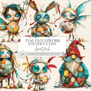 イースターノームのクリップアート、風変わりでかわいいイースターキャラクターのクリップアート、風変わりなウサギのクリップアート、イースターバニーのクリップアート、気まぐれな女の子の妖精のクリップアート、卵