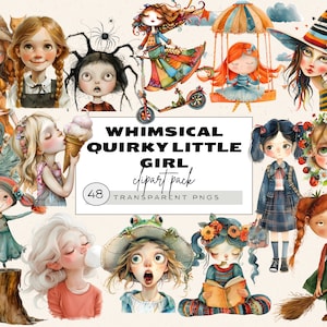 Clipart ragazza eccentrica stravagante, clipart ragazze eccentriche, bambina divertente, fata ragazza stravagante Clipart, ragazza che soffia gomma da masticare, uso commerciale