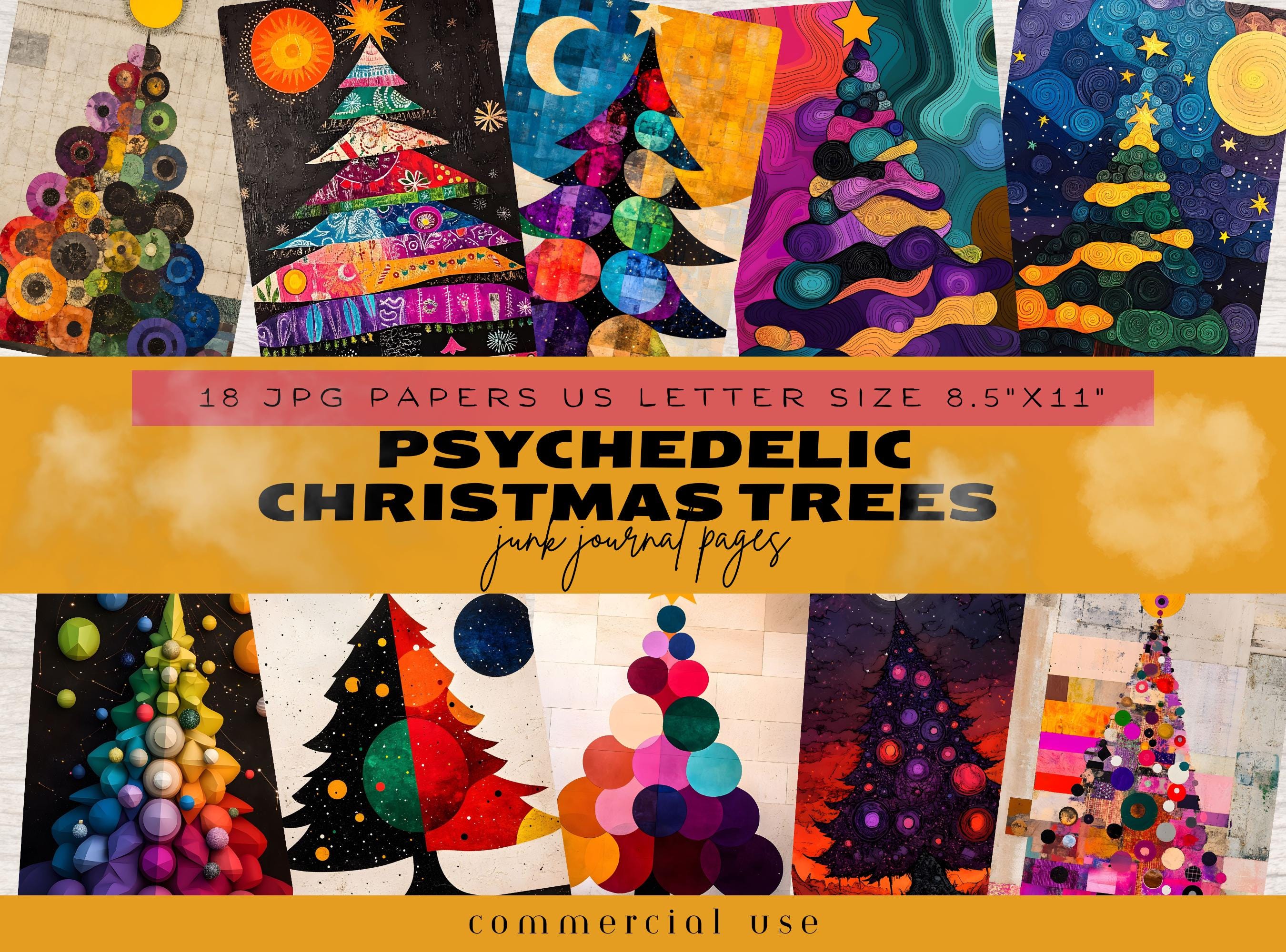 Psychedelic Christmas Cards - Etsy, image size:2700x2000