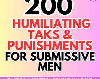 200 Submissive Femdom Sex Tasks for Submissive Man. 50+ Challenges for Kinky Couple. Printable BDSM Sub Task List. Humiliation Ideas for him