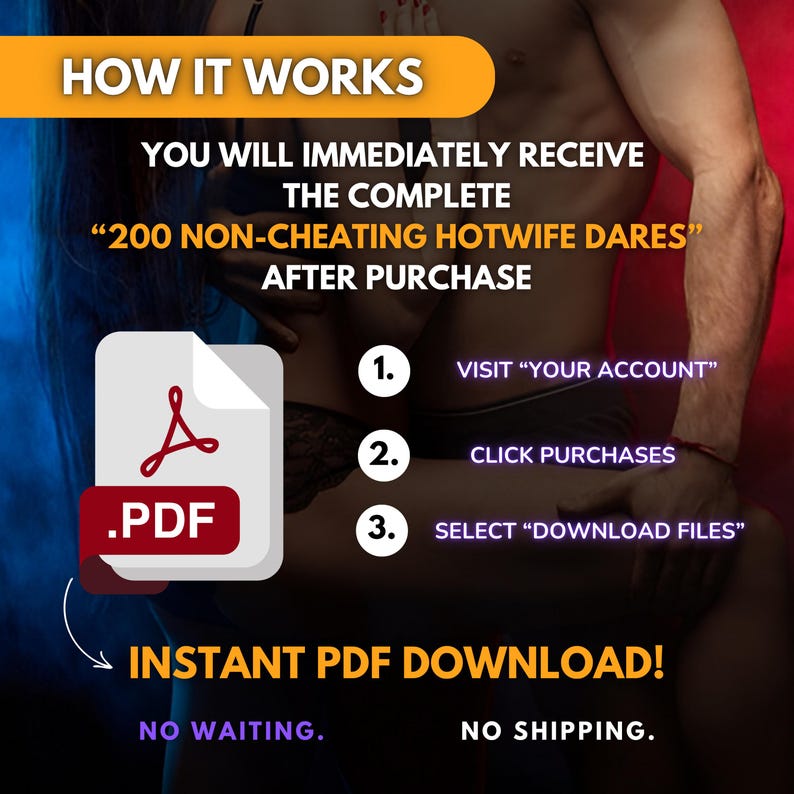 Ignite your passion with our Hotwife Game for Couples. This printable PDF includes 150+ spicy questions & dares designed to celebrate her sexuality and fuel your shared fantasies. Perfect for a naughty date night, this game helps you explore her hotpast and deepen your intimacy. Instant download for immediate fun.