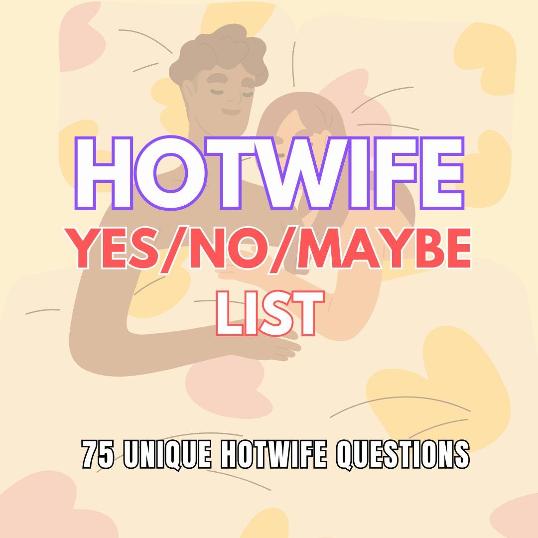 Hotwife Yes/no/maybe List 75 Hotwife Questions Vixen Couple(02)