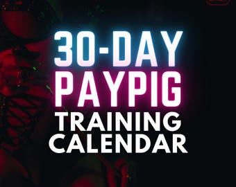 30-Day Paypig Training Challenge: Findom Financial Domination  Training Calendar (PDF Download)