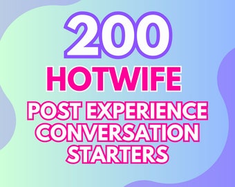 Hotwife Post Experience Conversation Starters Journal 100 Hotwife Questions For Hotwife Cuckold Couples | Questions Game for Hotwife Couples