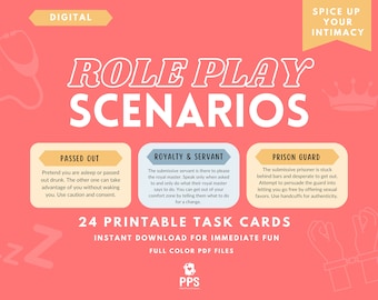 Ideas de escenas de juego de rol sensual para parejas / Descarga digital / Regalo travieso para San Valentín / Ideas para juegos previos / Ideas de regalos atrevidos
