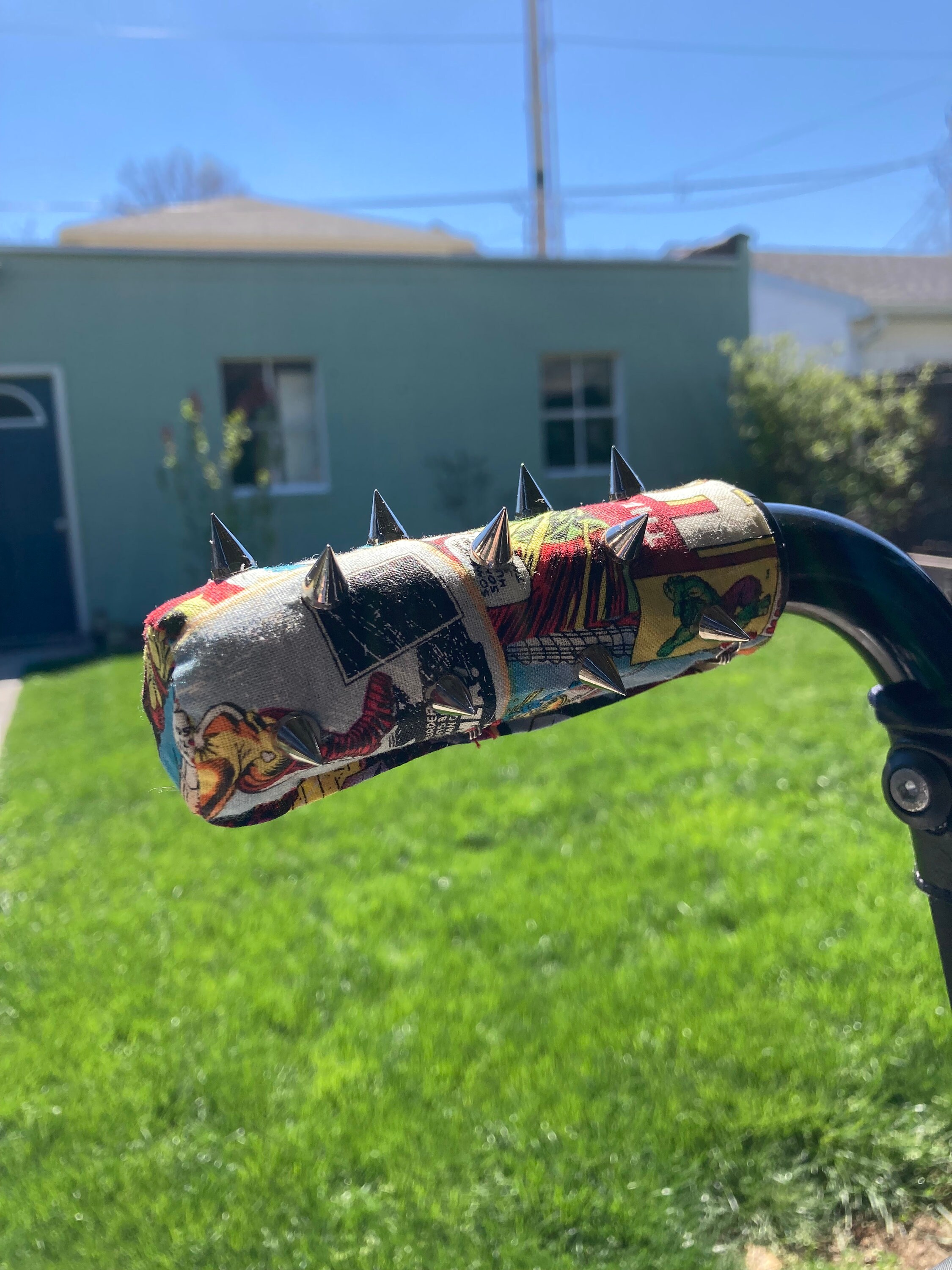 Antigrab Removable Wheelchair Handle Covers Spike Studded Etsy