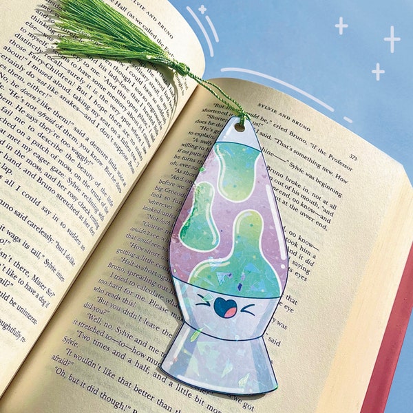 Groovy Lava Lamp Bookmark~ Iridescent Bookmark~ Green and Purple Lava Lamp~ Cute Bookmark~ 6”x2.5” Bookmark