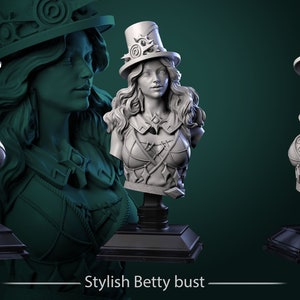 Stylish Betty Bust - Resin Bust based of Fantasy tabletop gaming / DnD/Pathfinder/Etc