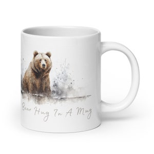 Bear Hug Mug | Ceramic Coffee Cup | Coffee Lover Gift | Cute Mom Mug | Coworker Gift | Funny Coffee Mug | Bear Lover
