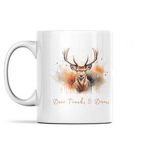 Deer Mug | Ceramic Coffee Cup | Coffee Lover Gift | Office Gift | Christmas Gift | Deer Lover Gift | Cute Mum Gift | Office Mug | Deer Theme