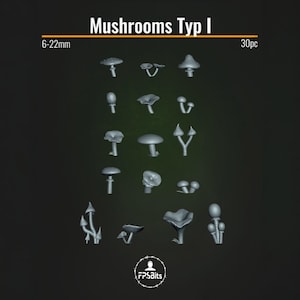 Pilze - Mushroom - 30 Basing Bits