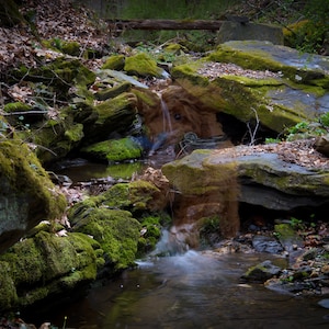 Flowing Water River Creek Rocks digital download wall art photo LARGE FILE