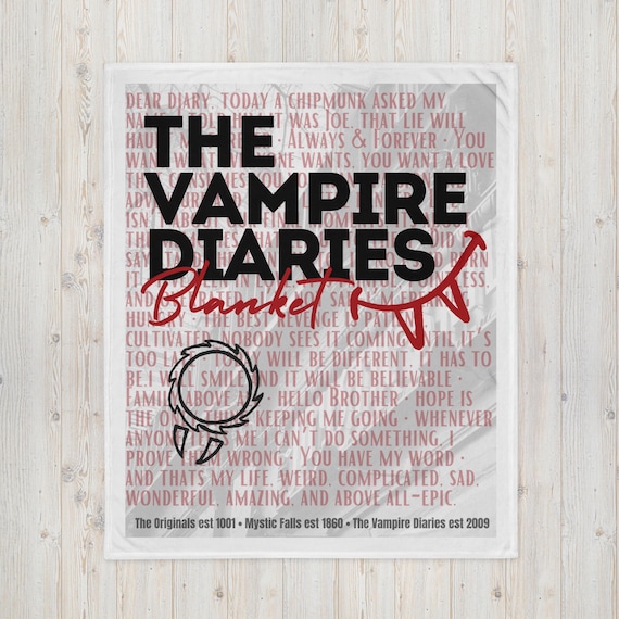 The Vampire Diaries Blanket. Damon Salvatore. Klaus Mikaelson. Mystic Falls Blanket. TVD Blanket. TVD Merch. Vampire Diaries Blanket. Etsy