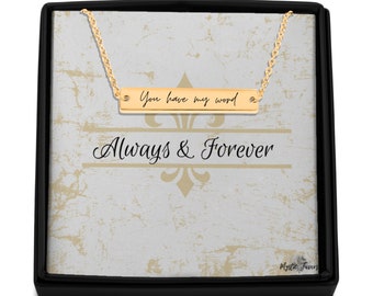 You Have My Word Necklace. Always & Forever. Elijah Mikaelson.