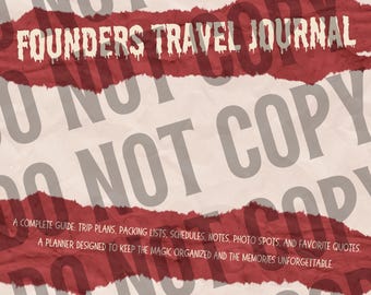 16 page Founders Travel Journal.Mystic Falls Travel.Vampire Diaries Log. Salvatore Schedule.Elena Gilbert Journal.Vampire Diaries Planner.